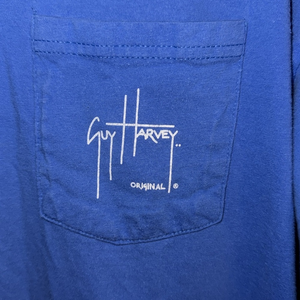 Vintage Guy Harvey Blue Shirt with Fishing Design on back, Men’s XL T-shirt - Picture 3 of 5